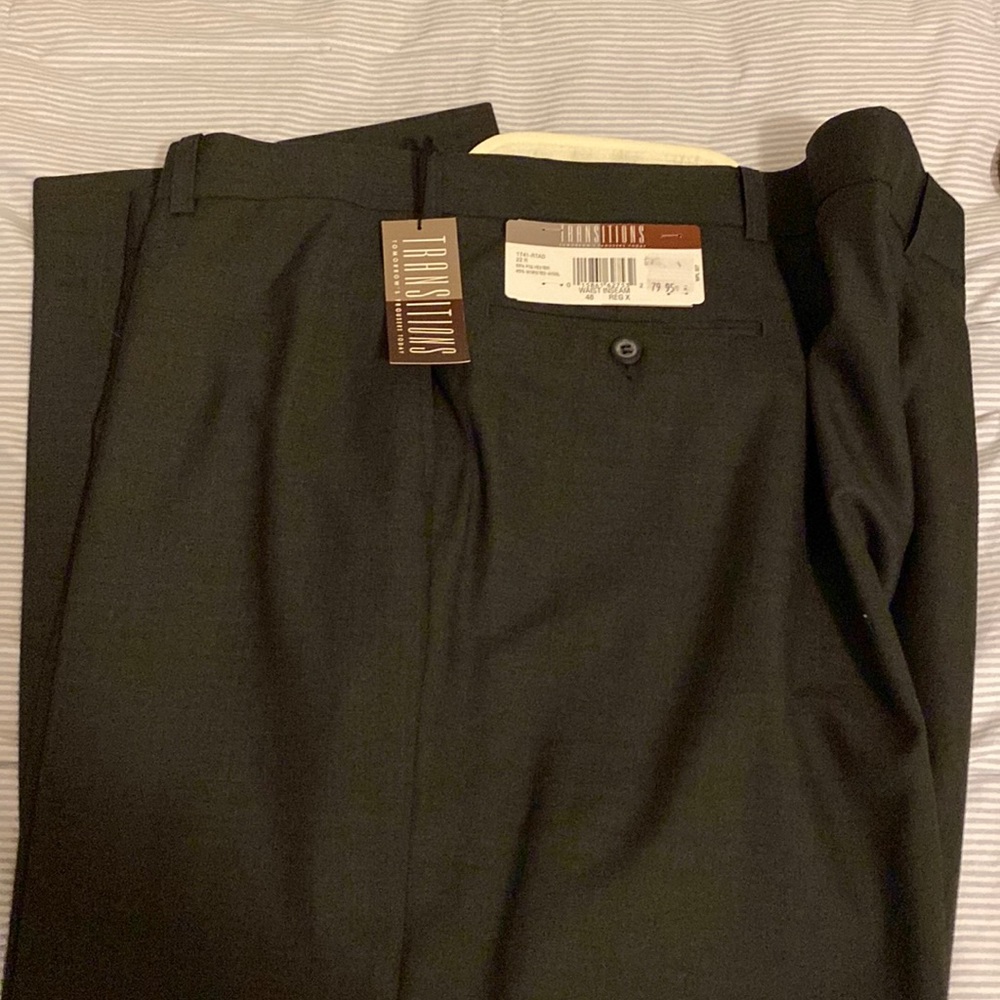 NWT Mens dark grey dress pants